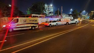 מהזירה ברחוב חיל השיריון בתל אביב. צילום: דוברות זק״א.