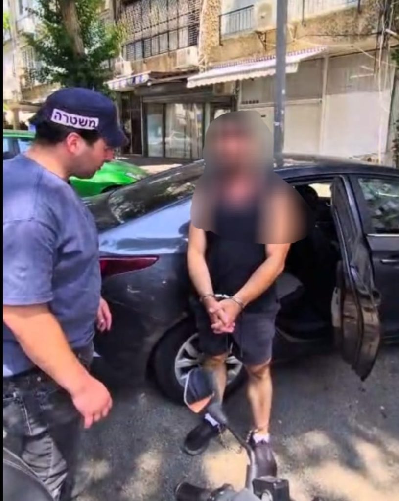 ממעצר החשוד. צילום: דוברות המשטרה