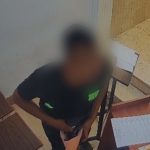 תיעוד מהמצלמה בבית כנסת. צילום: דוברות המשטרה