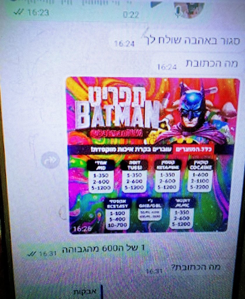 תיעוד מהתכתבות בטלגרם צילום: דוברות המשטרה