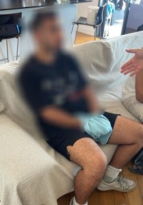 תמונה ממעצרו של החשוד. צילום: דוברות המשטרה
